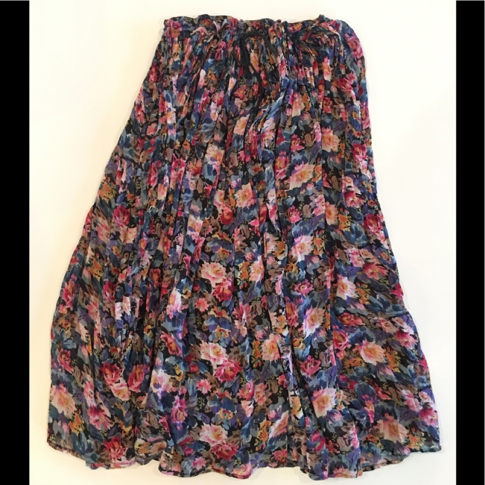 Vintage Floral Maxi Skirt